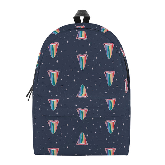 Gay Pride Tongue Pattern Print Backpack