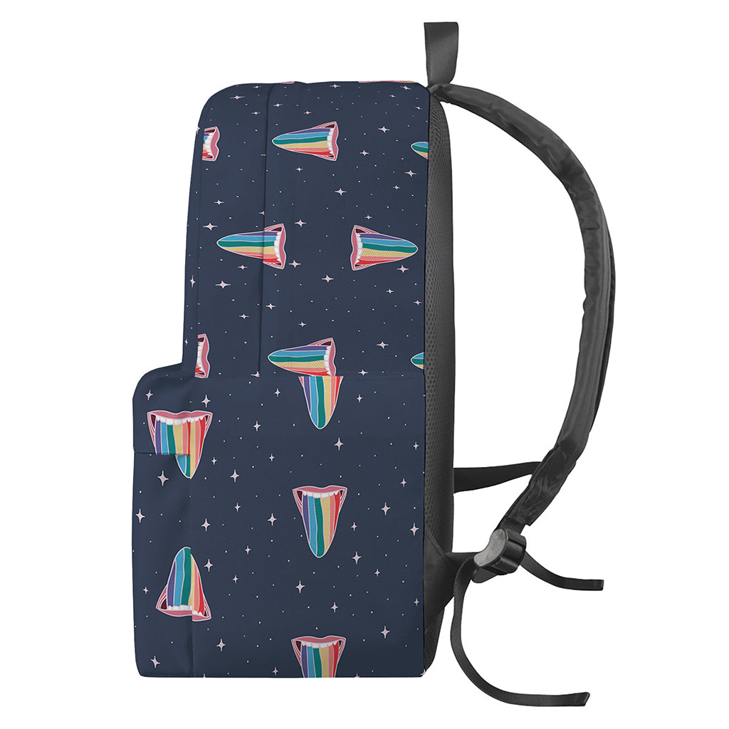Gay Pride Tongue Pattern Print Backpack