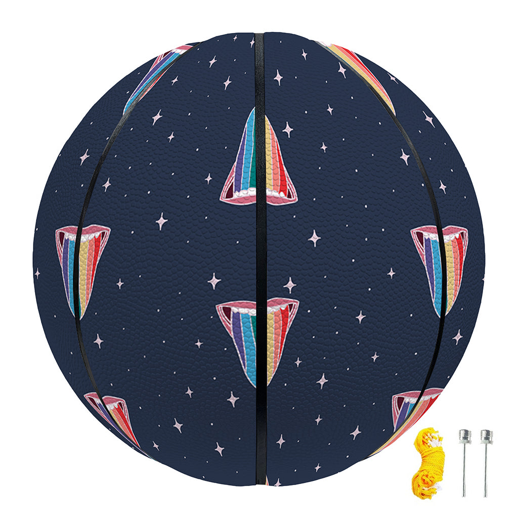 Gay Pride Tongue Pattern Print Basketball