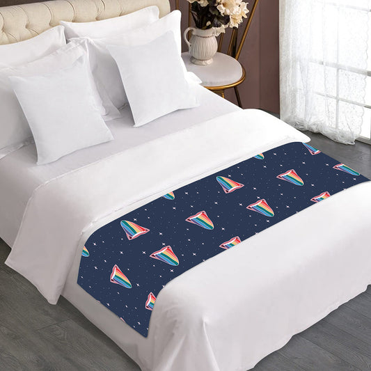 Gay Pride Tongue Pattern Print Bed Runner