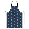 Gay Pride Tongue Pattern Print Bib Apron With Pocket