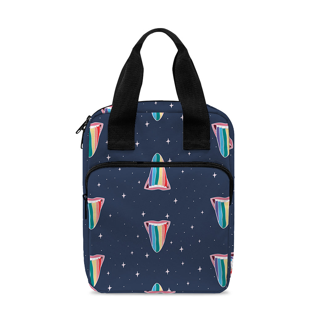 Gay Pride Tongue Pattern Print Bible Tote Bag