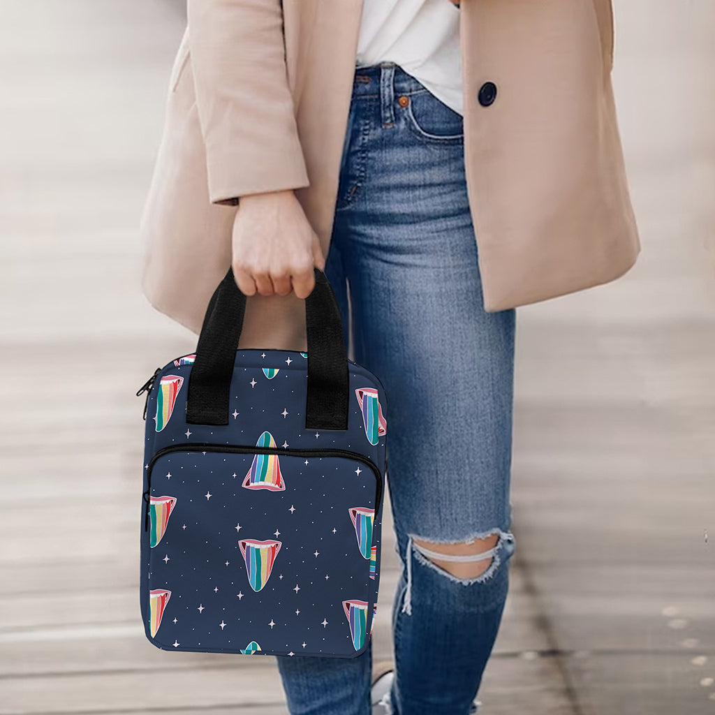 Gay Pride Tongue Pattern Print Bible Tote Bag