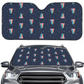 Gay Pride Tongue Pattern Print Car Windshield Sun Shade