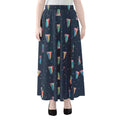 Gay Pride Tongue Pattern Print Chiffon Maxi Skirt