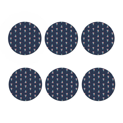 Gay Pride Tongue Pattern Print Coaster Set