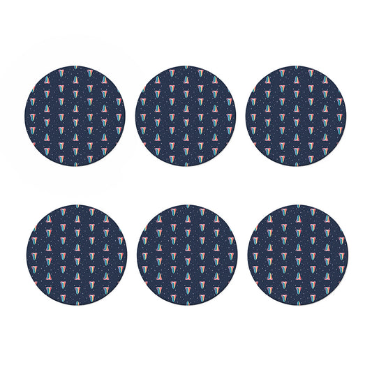 Gay Pride Tongue Pattern Print Coaster Set