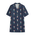 Gay Pride Tongue Pattern Print Cotton Hawaiian Shirt