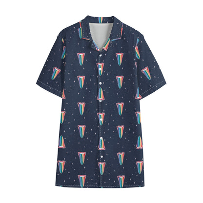 Gay Pride Tongue Pattern Print Cotton Hawaiian Shirt