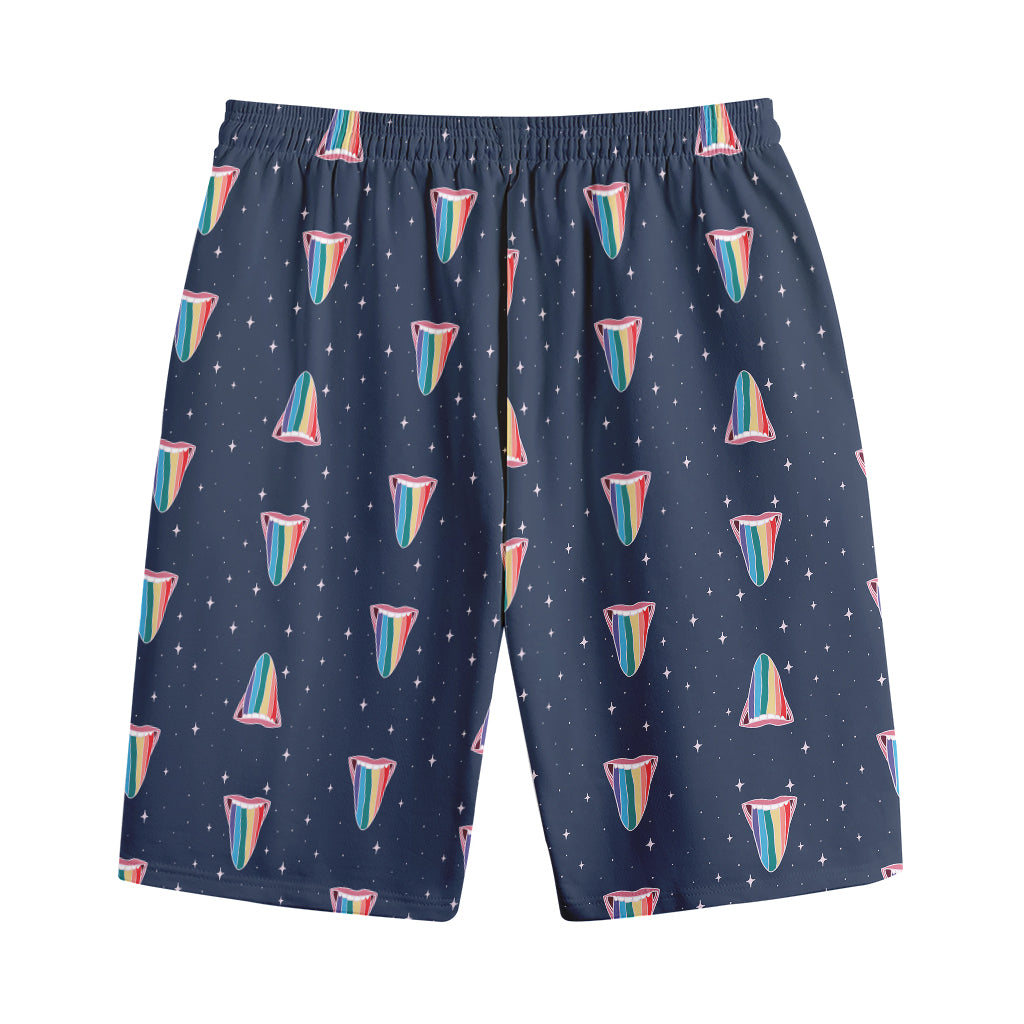 Gay Pride Tongue Pattern Print Cotton Shorts