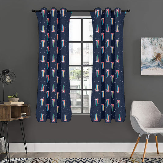 Gay Pride Tongue Pattern Print Curtain