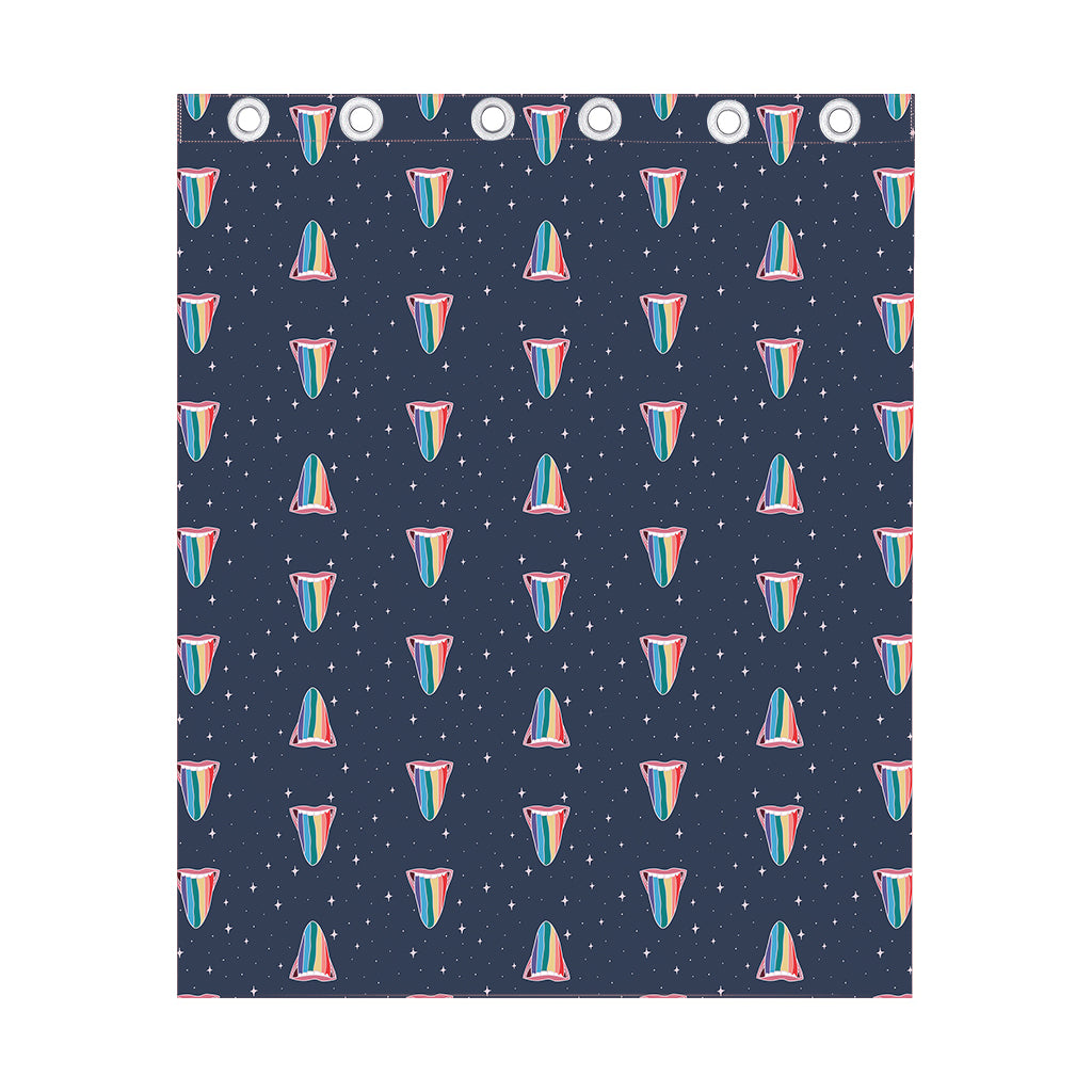 Gay Pride Tongue Pattern Print Curtain