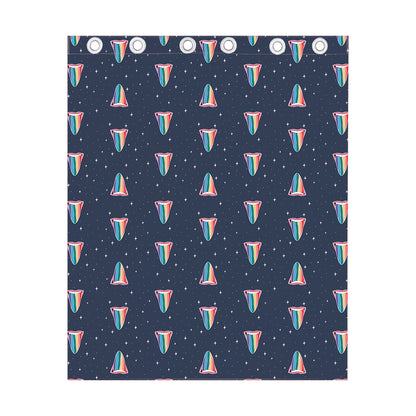 Gay Pride Tongue Pattern Print Curtain