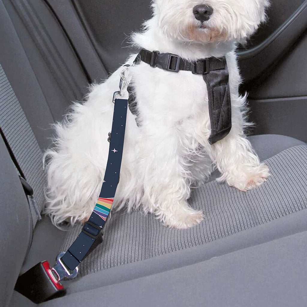Gay Pride Tongue Pattern Print Dog Seat Belt
