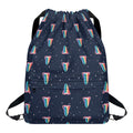 Gay Pride Tongue Pattern Print Drawstring Backpack