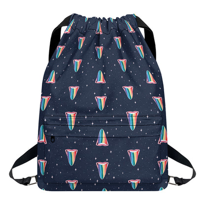 Gay Pride Tongue Pattern Print Drawstring Backpack