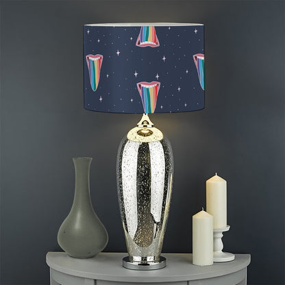 Gay Pride Tongue Pattern Print Drum Lamp Shade