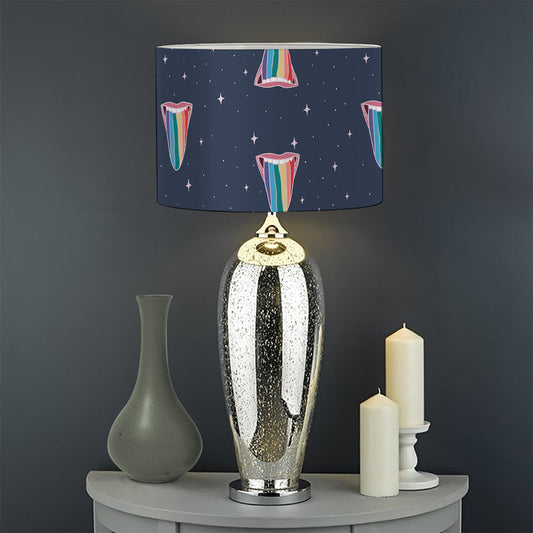 Gay Pride Tongue Pattern Print Drum Lamp Shade
