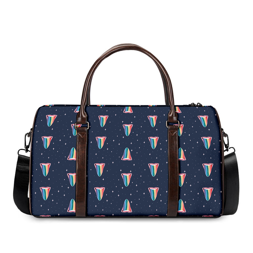 Gay Pride Tongue Pattern Print Duffle Bag