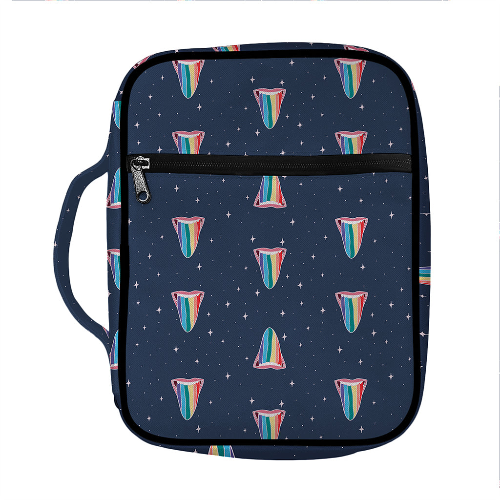 Gay Pride Tongue Pattern Print Front Pocket Bible Bag