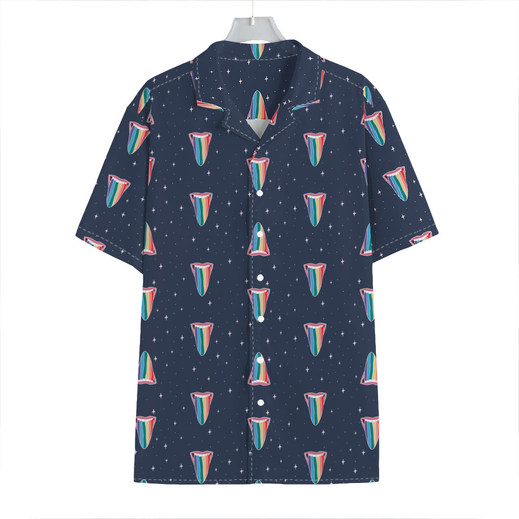 Gay Pride Tongue Pattern Print Hawaiian Shirt
