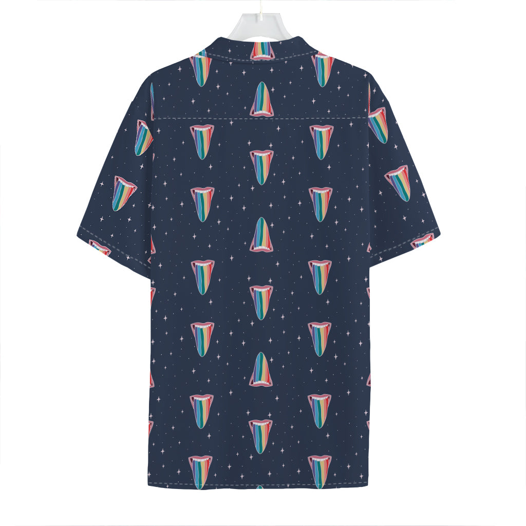 Gay Pride Tongue Pattern Print Hawaiian Shirt