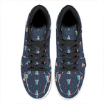 Gay Pride Tongue Pattern Print High Top Leather Sneakers