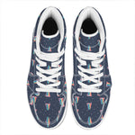 Gay Pride Tongue Pattern Print High Top Leather Sneakers