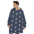 Gay Pride Tongue Pattern Print Hoodie Blanket