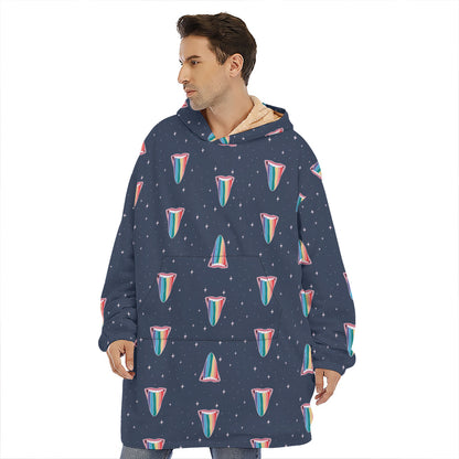 Gay Pride Tongue Pattern Print Hoodie Blanket