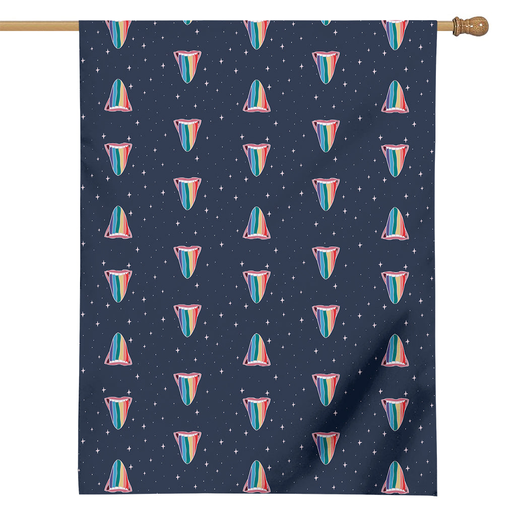 Gay Pride Tongue Pattern Print House Flag