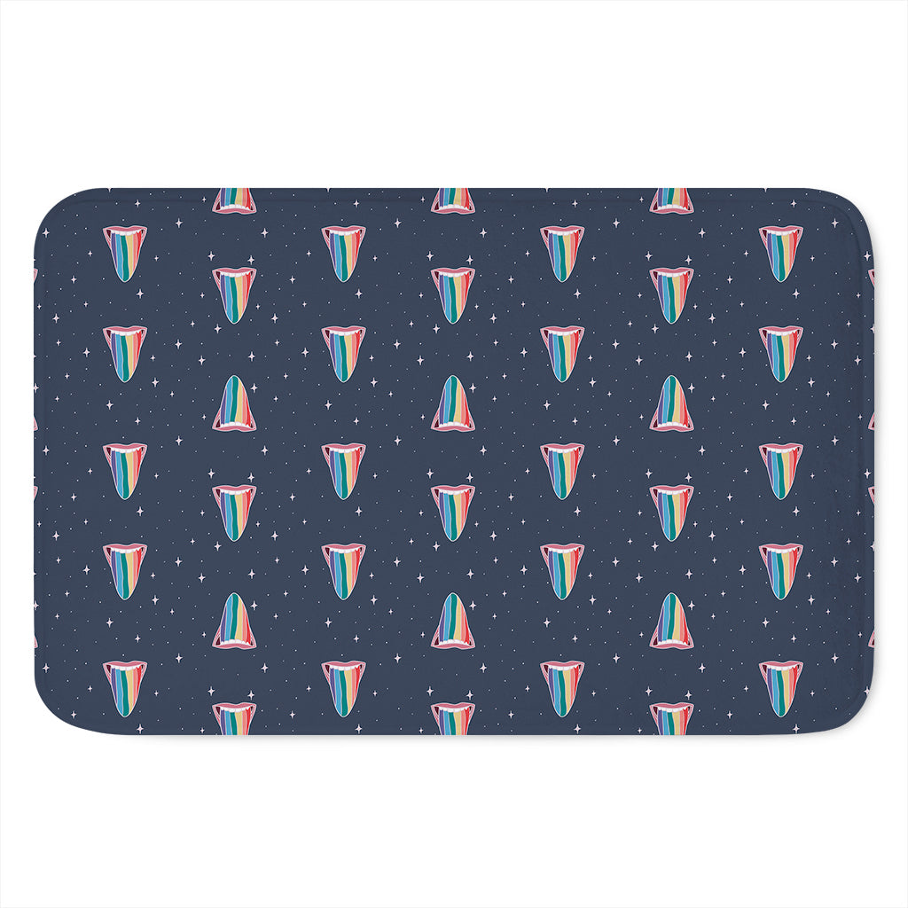 Gay Pride Tongue Pattern Print Indoor Door Mat