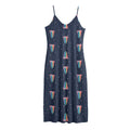 Gay Pride Tongue Pattern Print Jersey Midi Cami Dress