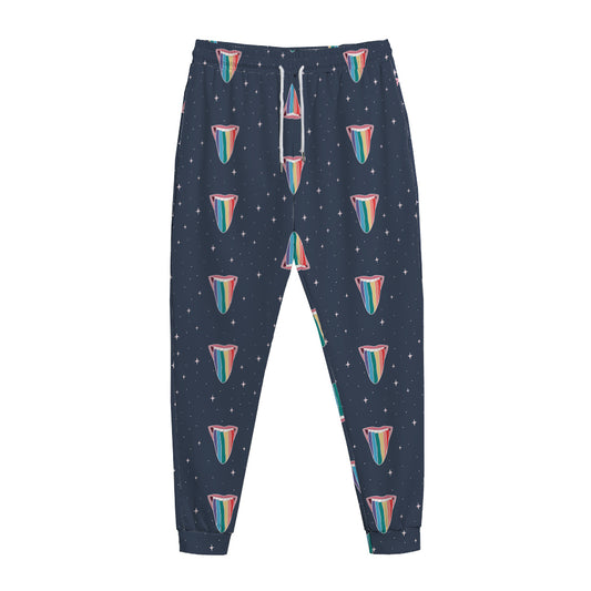 Gay Pride Tongue Pattern Print Jogger Pants