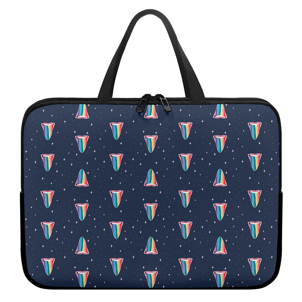 Gay Pride Tongue Pattern Print Laptop Sleeve With Handle