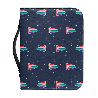 Gay Pride Tongue Pattern Print Leather Bible Cover