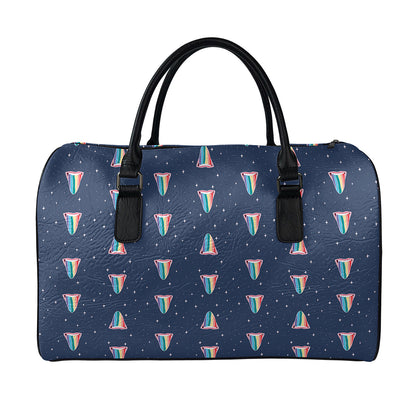 Gay Pride Tongue Pattern Print Leather Duffle Bag