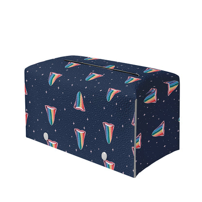 Gay Pride Tongue Pattern Print Leather Tissue Box Cover