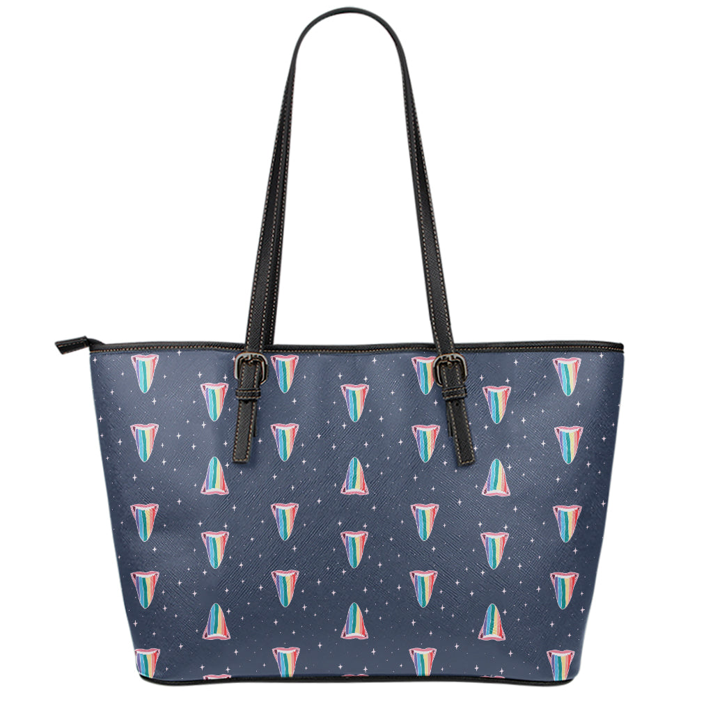 Gay Pride Tongue Pattern Print Leather Tote Bag