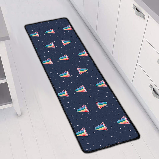 Gay Pride Tongue Pattern Print Long Kitchen Mat