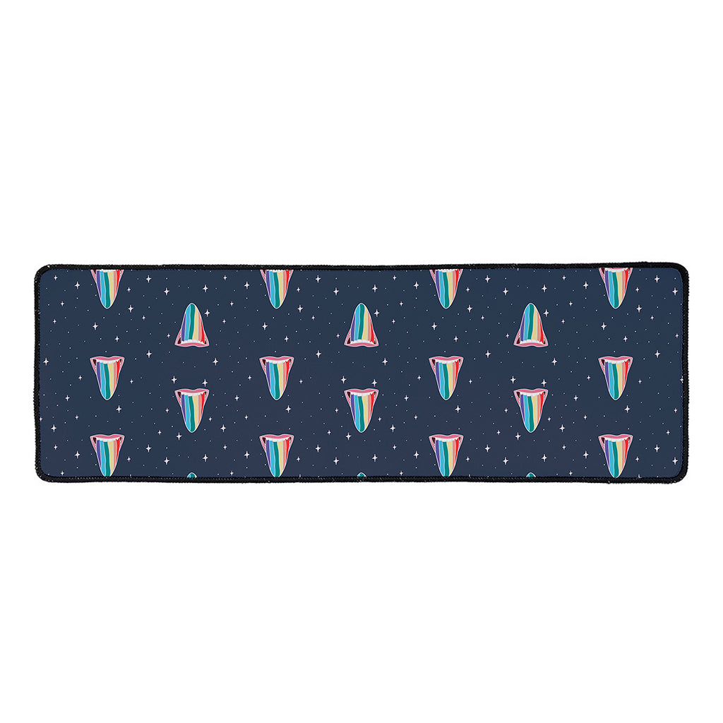 Gay Pride Tongue Pattern Print Long Kitchen Mat