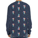 Gay Pride Tongue Pattern Print Long Sleeve Baseball Jersey