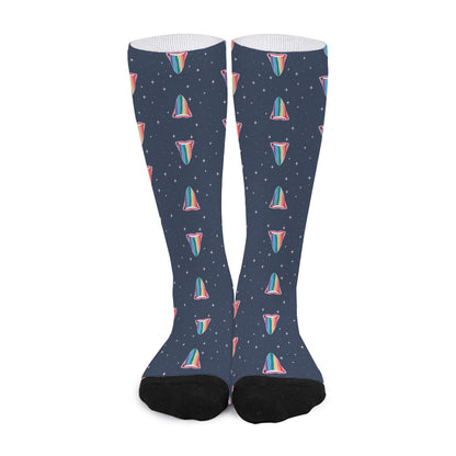 Gay Pride Tongue Pattern Print Long Socks