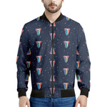 Gay Pride Tongue Pattern Print Men's Bomber Jacket