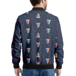 Gay Pride Tongue Pattern Print Men's Bomber Jacket