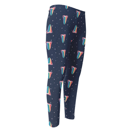 Gay Pride Tongue Pattern Print Men's Compression Pants