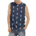 Gay Pride Tongue Pattern Print Men's Fitness Tank Top