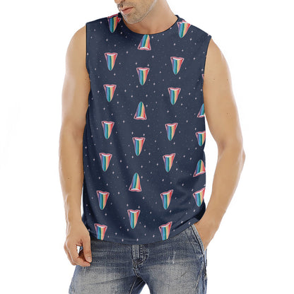 Gay Pride Tongue Pattern Print Men's Fitness Tank Top