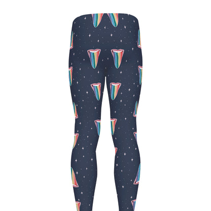 Gay Pride Tongue Pattern Print Men's leggings