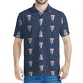Gay Pride Tongue Pattern Print Men's Polo Shirt